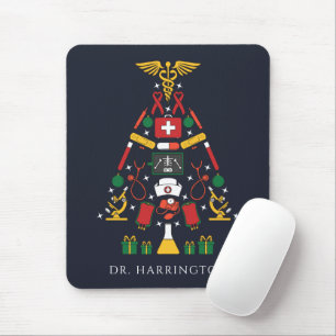 Christmas Holiday Personalized Medical Doctor Mouse Pad
