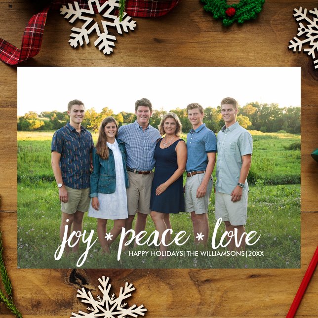 Christmas Holiday Photo Joy Peace Love Snowflake (Creator Uploaded)