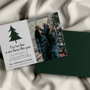 Christmas Holiday Photo Moving Announcement