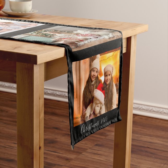Christmas Holiday Photo Name Home Decor Keepsake Medium Table Runner (In Situ)