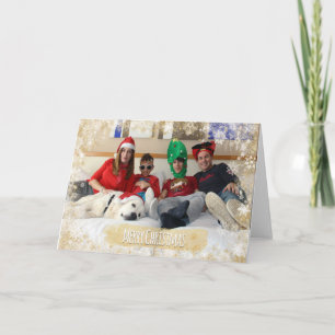 Christmas Holiday - Photo Snowflakes Frame Temp Card
