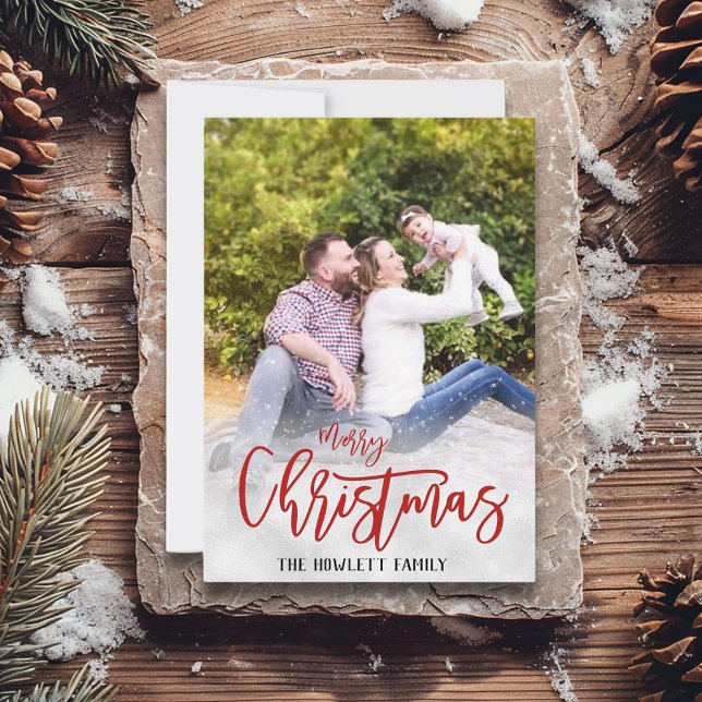 Christmas Holiday Photo Template Fading White Snow (Creator Uploaded)