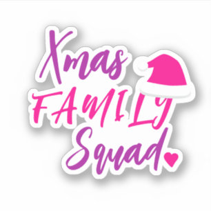 Christmas holiday pink Santa hat funny script