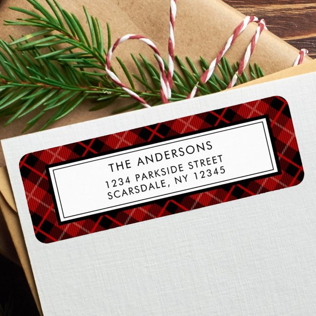 Christmas | Holiday Plaid Return Address (Creator Uploaded)
