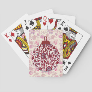Christmas Holiday Playing Cards in Pink and Blue