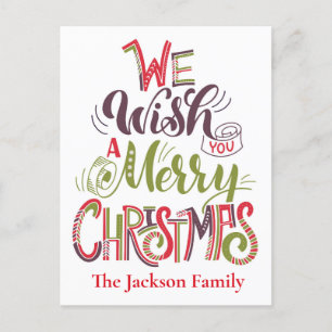 Christmas holiday postcard