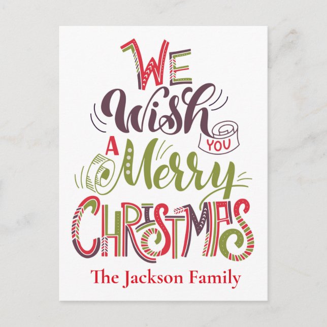 Christmas  holiday postcard (Front)