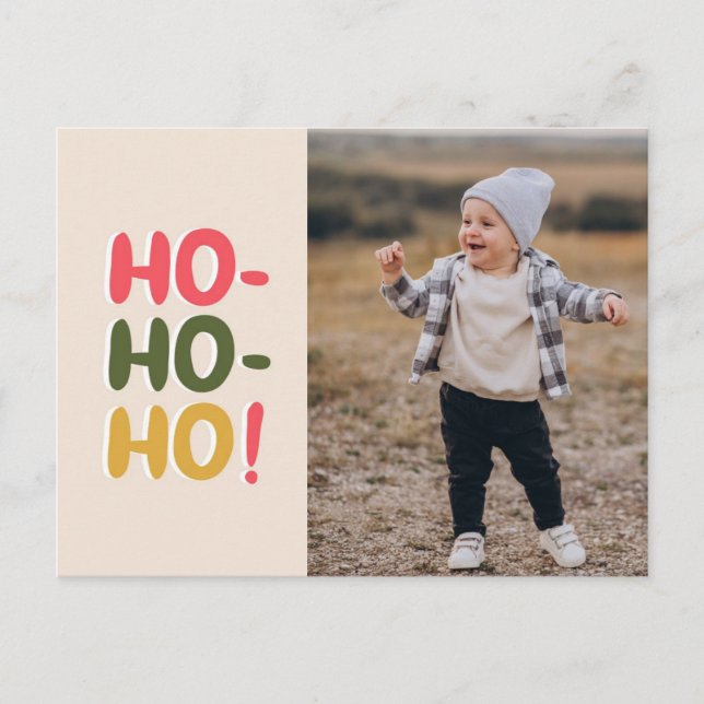 Christmas & Holiday Postcard with Photo (Front)