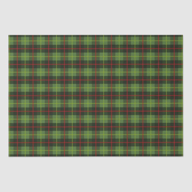 Christmas Holiday Red and Green Plaid Tissue Paper (Front)