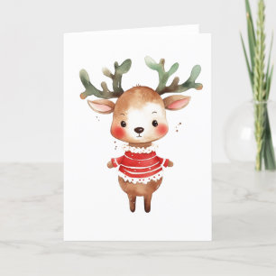 Christmas Holiday Reindeer Bundled Up 38 Card
