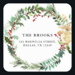 Christmas Holiday Return Address Label Sticker<br><div class="desc">Christmas Holiday Return Address Label Sticker  (Edit)</div>