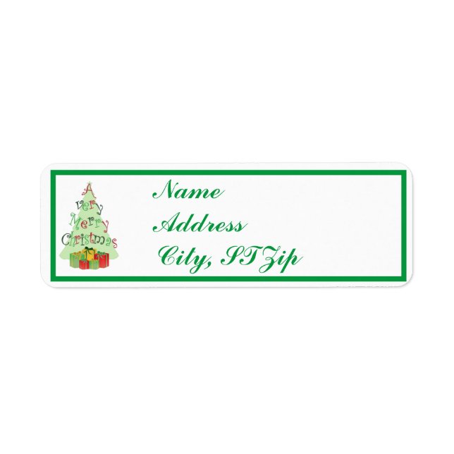 Christmas Holiday Return Address Labels (Front)