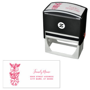 Christmas Holiday Return Address Self-inking Stamp