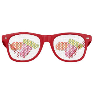 Christmas Holiday Ribbon Hard Candy Xmas Food Retro Sunglasses