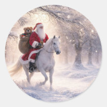 Christmas Holiday Santa and Horse