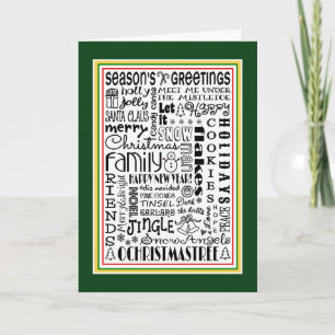 Christmas Holiday Season Fun Word Art Greeting