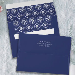 Christmas Holiday Simple Cute Snowflake Pattern Envelope