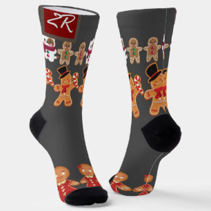 Christmas holiday simple elegant gifts MONOGRAM Socks