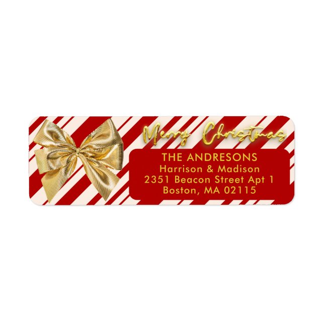 Christmas Holiday Simple Red Striped Minimalist  (Front)