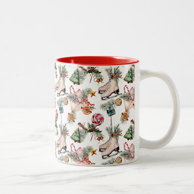 Christmas Holiday Skates Mug (Right)