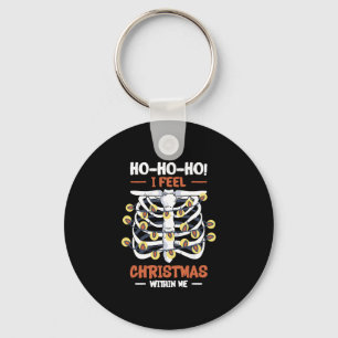 Christmas Holiday Skeleton Rib Cage Radiology Key Ring