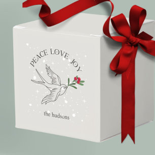 Christmas Holiday Snow Bird Berries Gift Favour Bo Favour Box