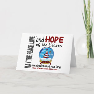 Christmas Holiday Snow Globe 1 Head & Neck Cancer Card