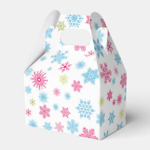 Christmas Holiday Snowflake Pattern Favour Box
