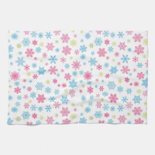 Christmas Holiday Snowflake Pattern Tea Towel