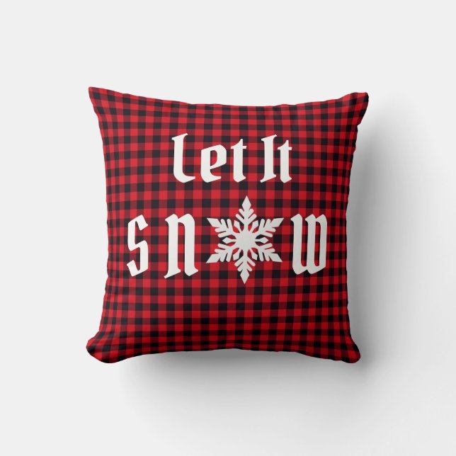 Christmas Holiday Snowflake Pillow (Front)