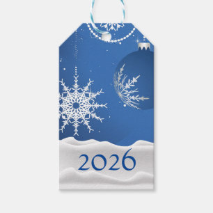 Christmas/Holiday Snowflake Snow 2026 or Add Name Gift Tags