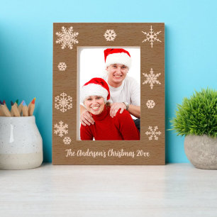 Christmas Holiday Snowflakes Winter Border Etched Frames