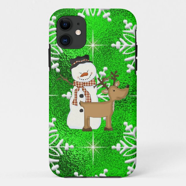 Christmas Holiday Snowman iPhone5 case mate barely (Back)