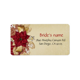 Christmas Holiday Stars Address Label
