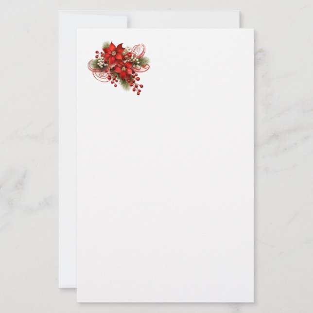 Christmas Holiday Stationery Paper (Front)