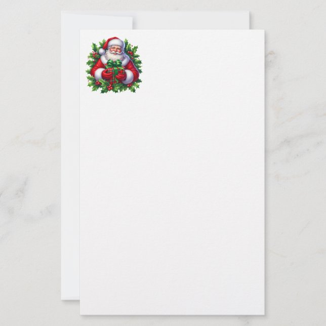 Christmas Holiday Stationery Paper (Front)