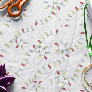 Christmas Holiday String Lights Festive Colourful  Tissue Paper