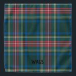 Christmas Holiday Tartan Plaid Pet NAME Classic Bandana<br><div class="desc">Holiday Tartan Plaid in Green,  Red,  Yellow,  Blue,  White with custom NAME in black. Easy to personalise text,  text colour,  font. Great Christmas accessory for ANY pet and matching pet human. Preppy,  Festive,  Fun. Mix and Match entire Tartan / Holiday Plaid / Christmas  Collections by TMCdesigns.</div>
