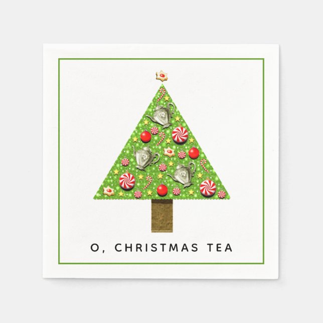 Christmas Holiday Tea Party Napkin (Front)