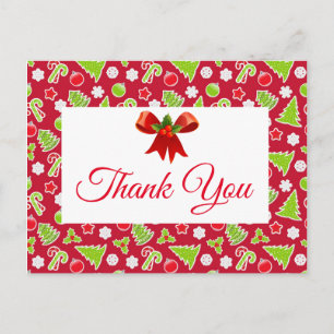 Christmas Holiday Thank You Post Card