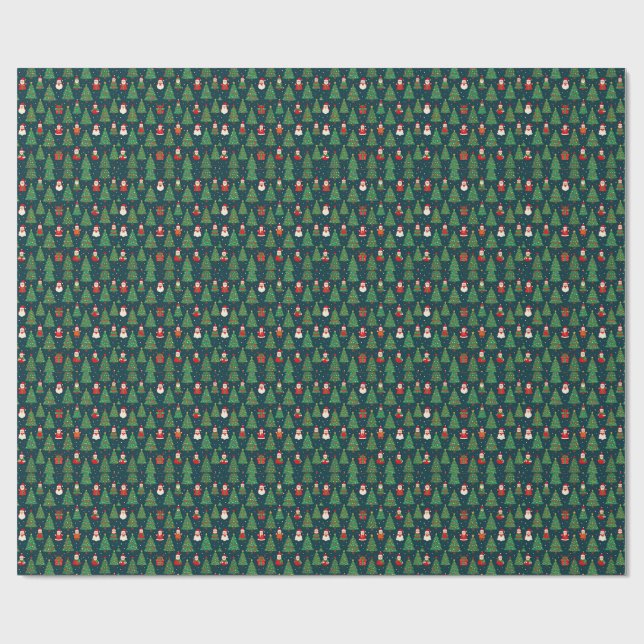 Christmas Holiday Theme Wrapping Paper (Flat)