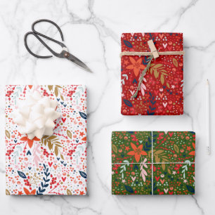 Christmas Holiday Theme Wrapping Paper Sheet