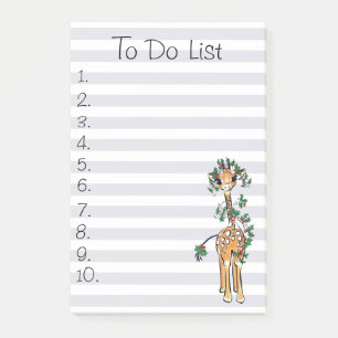 Christmas holiday To do list cute giraffe Post-it Notes
