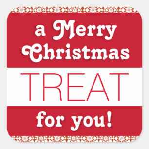 Christmas Holiday Treats Square Sticker