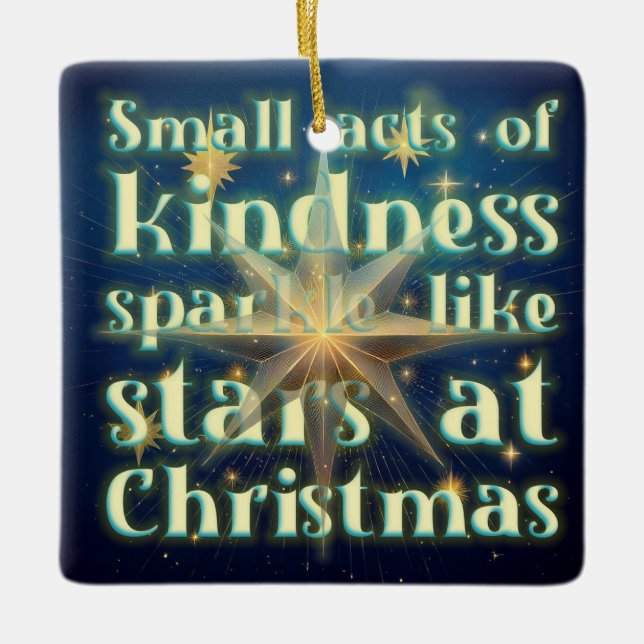 Christmas Holiday Tree Ornament & Holiday Message (Front)