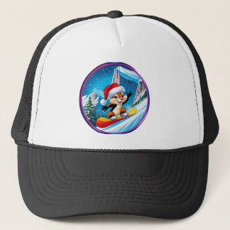 christmas holiday trucker hat