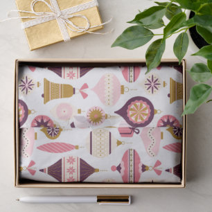 Christmas Holiday Vintage Retro Decorations Bauble Tissue Paper