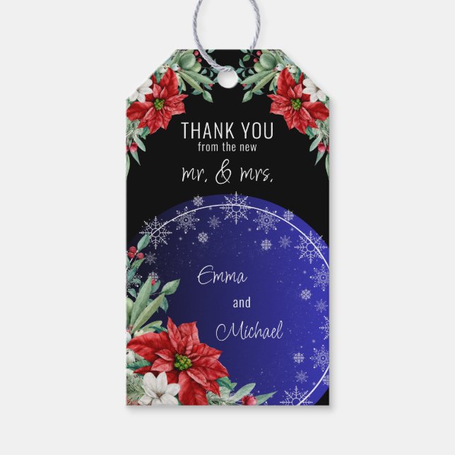 Christmas Holiday Wedding Gift Tag (Front)