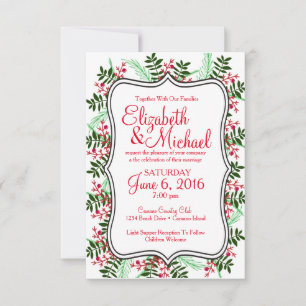 Christmas, Holiday Wedding Invitation
