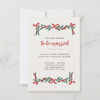 Christmas Holiday Wedding Invitation
